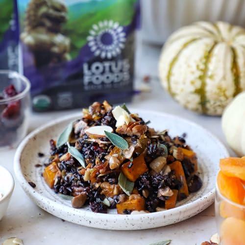 Lotus Foods Lotus Foods Bulk Organic Forbidden Rice - Black Rice Organic, Purple Rice, Black Rice Bulk, Gluten Free Heirloom Rice, Whole Grain, Non GMO, Vegan - 11 lb Bag