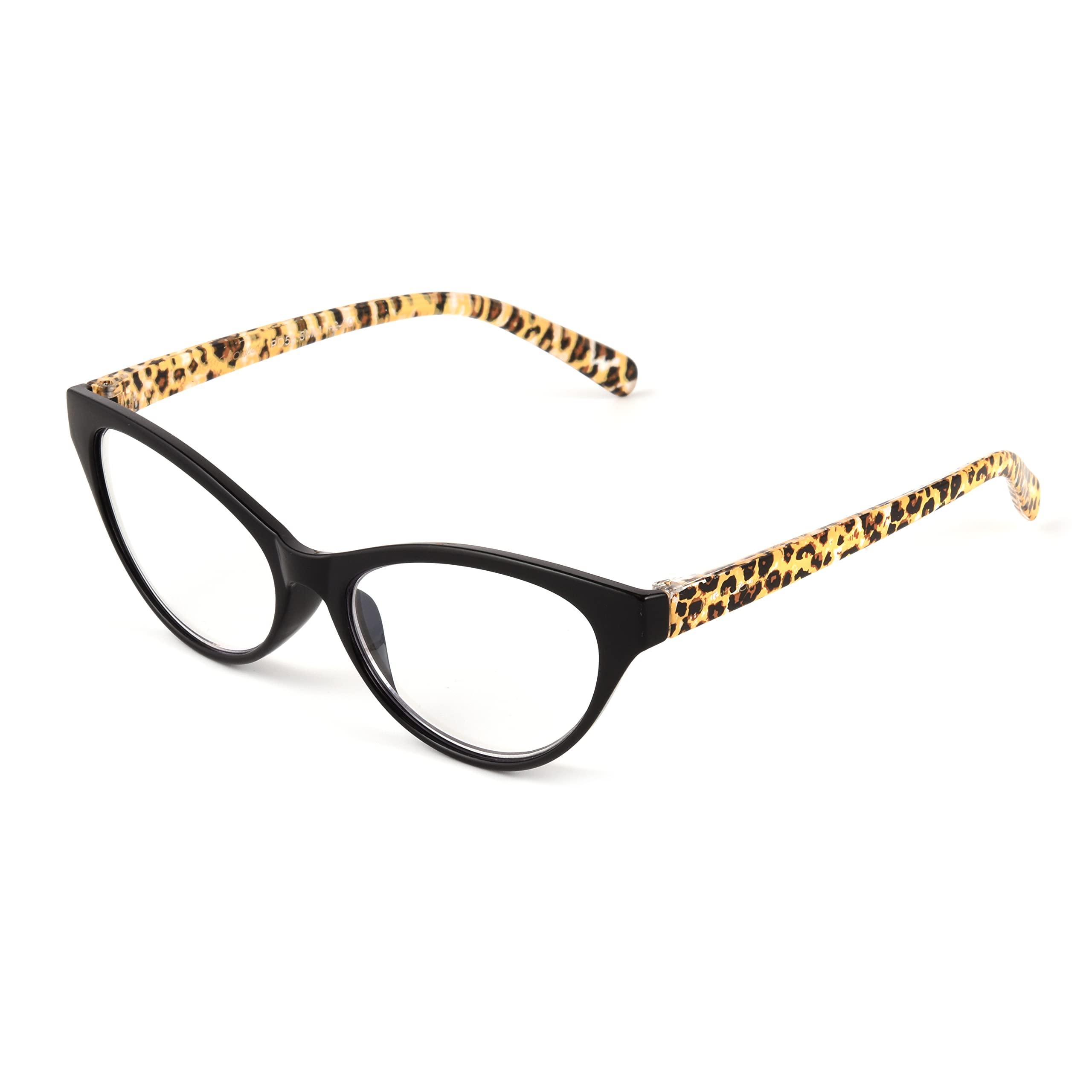 Betsey Johnson Betsey Johnson womens Kai Blue Light Glasses Reading Glasses, Cheetah, 40mm US