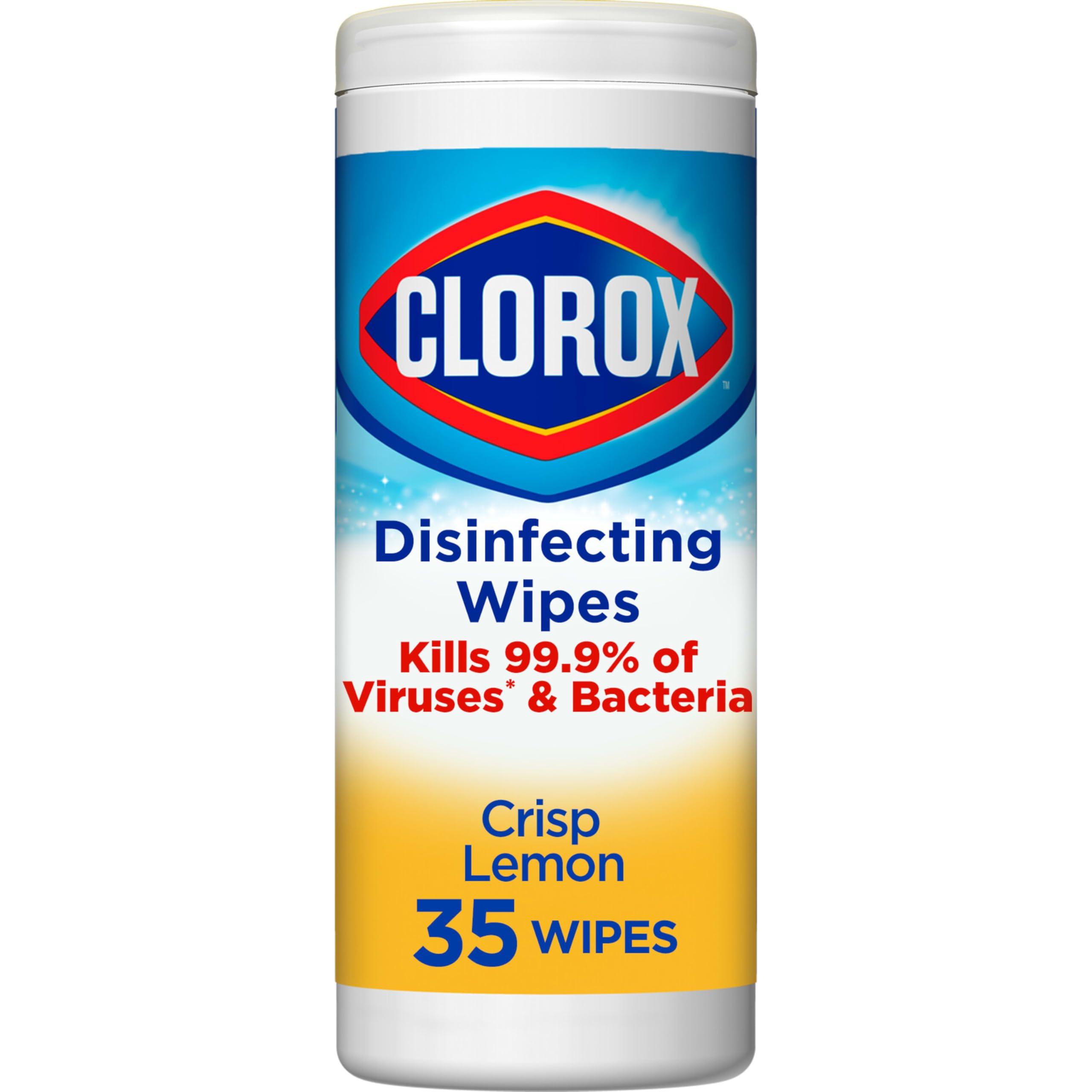 Clorox Clorox Disinfecting Wipes, Bleach Free Cleaning Wipes, Crisp Lemon, 35 Count (Package May Vary)