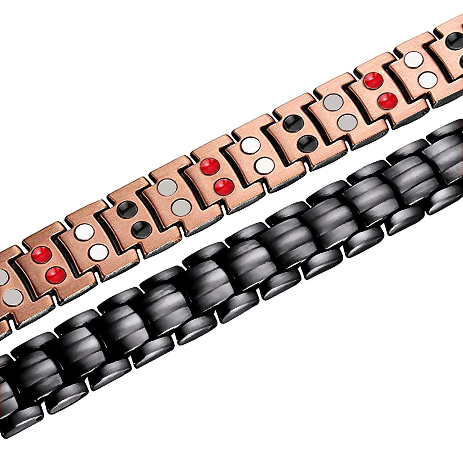 Feraco Feraco Copper Bracelet for Men - Magnetic Copper Magnetic Bracelets - 100% Pure Copper Jewelry Gift with Adjustable Sizing Tool