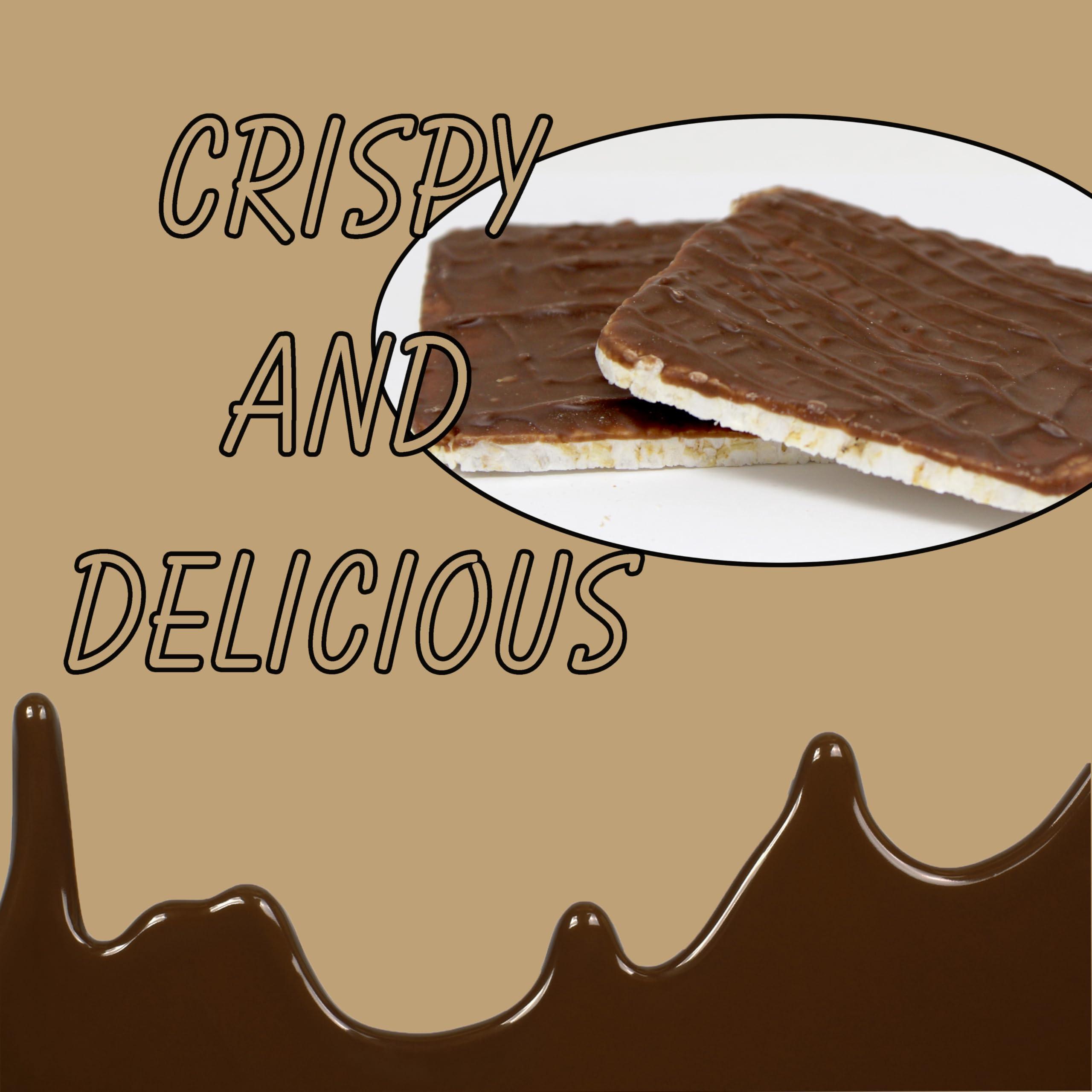 SNACKTERY Milk Chocolate Rice Cakes - Dairy Belgian Milk Chocolate Coated Rice Cake Snacks - Whole Grain Gluten Free Rice Cakes - Healthy Low Calorie Snacks - Kosher - 3 Pack - 6 Cakes Per Pack - 18 Total