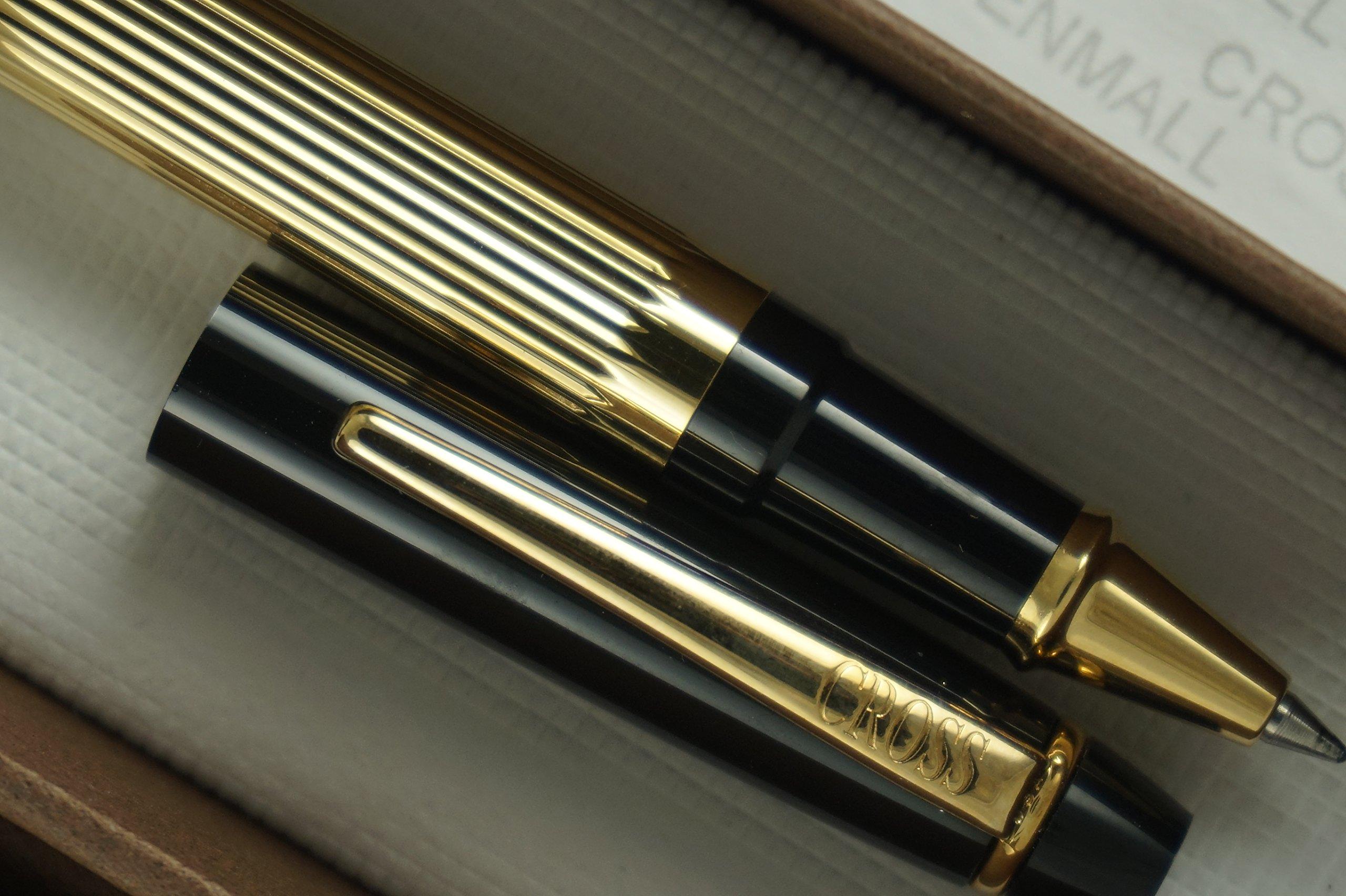 CROSS Cross Made in The USA Limited Edition Executive Series Metropolis Black and 22k Gold Rollerball Pen, Made in Lincoln, RI, USA