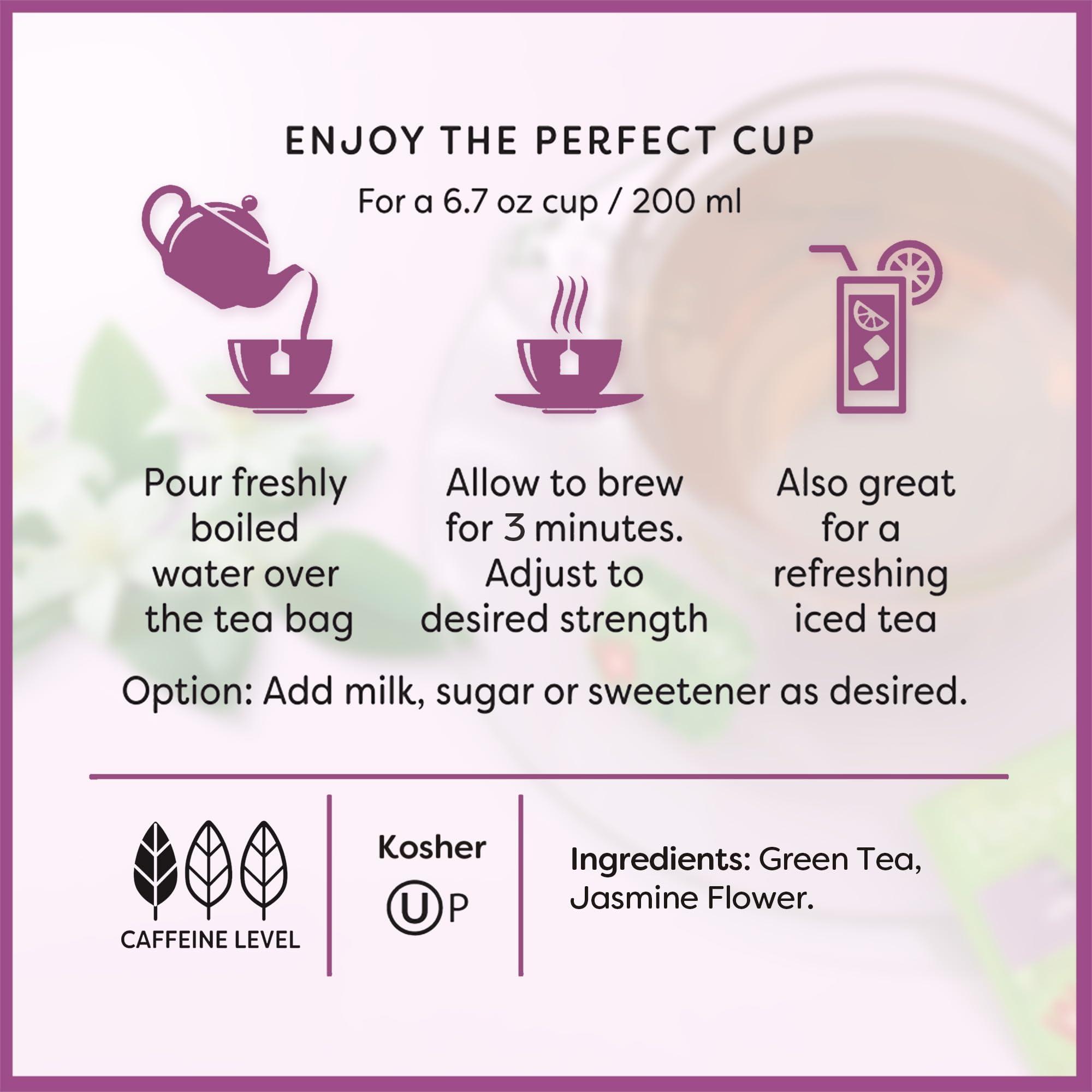 Wissotzky Tea Wissotzky Green Tea with Jasmine, 20 Tea Bags | Antioxidant Rich | Fragrant Green Tea Bags (1)