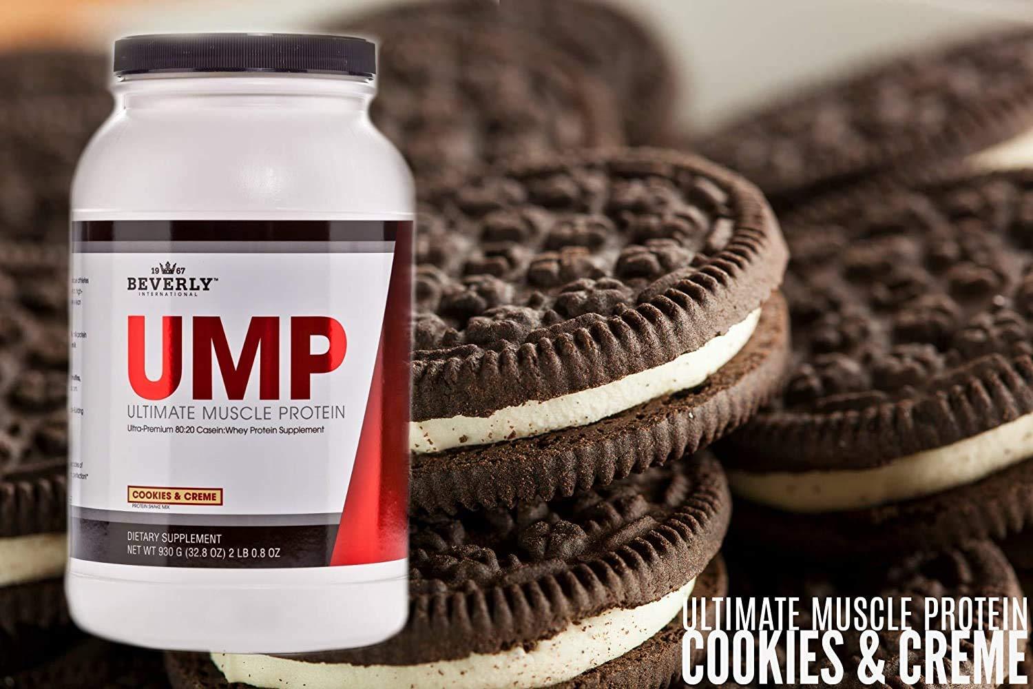 Beverly International Beverly International UMP Protein Powder, Cookies & Cream. Unique Whey-Casein Ratio Builds Lean Muscle. Easy to Digest. No Bloat. (32.8 oz) 2lb .8 oz