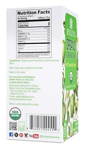 HYLEYS Hyleys Organic Green Tea Soursop Flavor - 25 Tea Bags - (6 Pack - 150 Tea Bags Total) - Graviola Guanabana Tea