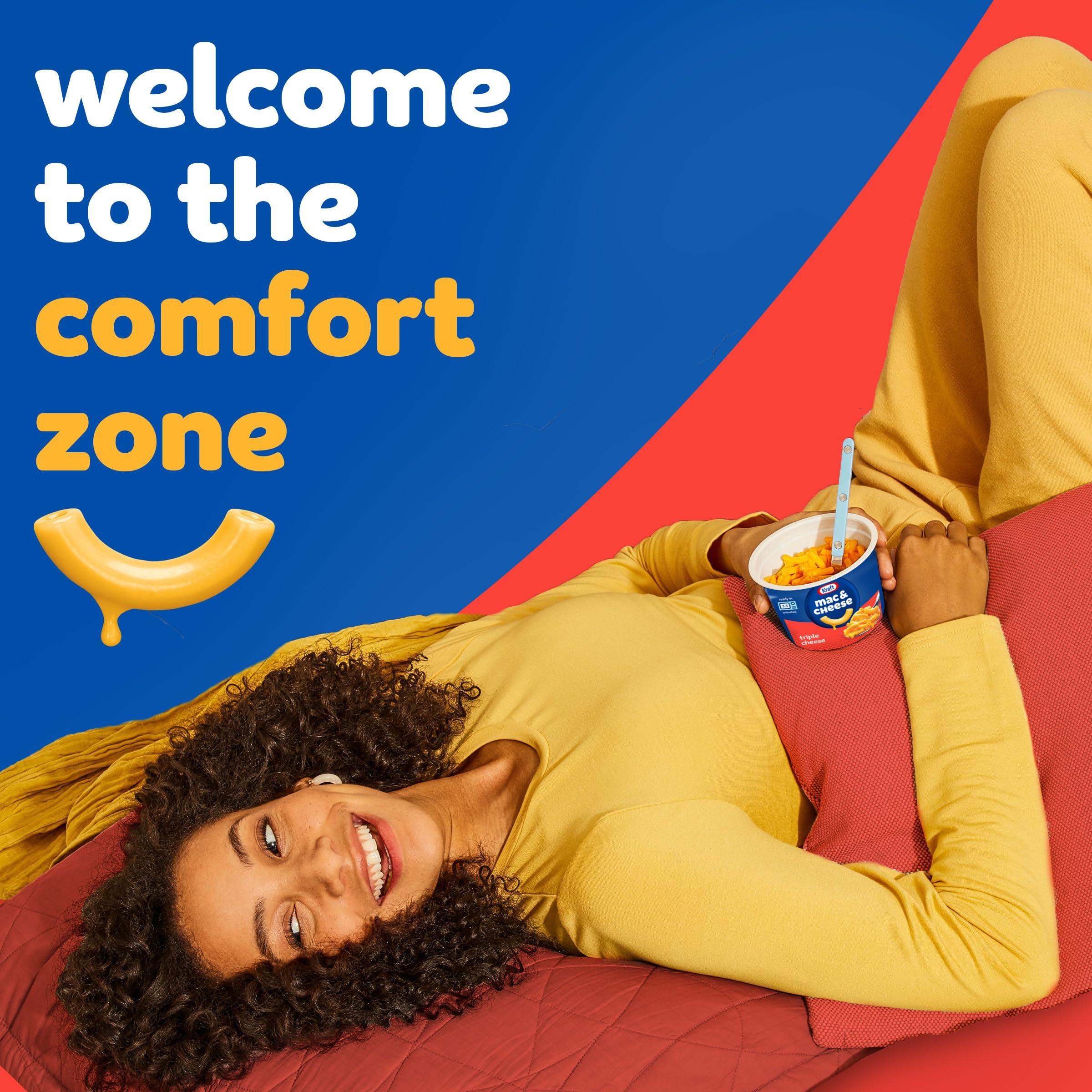 Kraft Kraft Triple Cheese Mac & Cheese Macaroni and Cheese Dinner, 4 ct Pack, 2.05 oz Cups