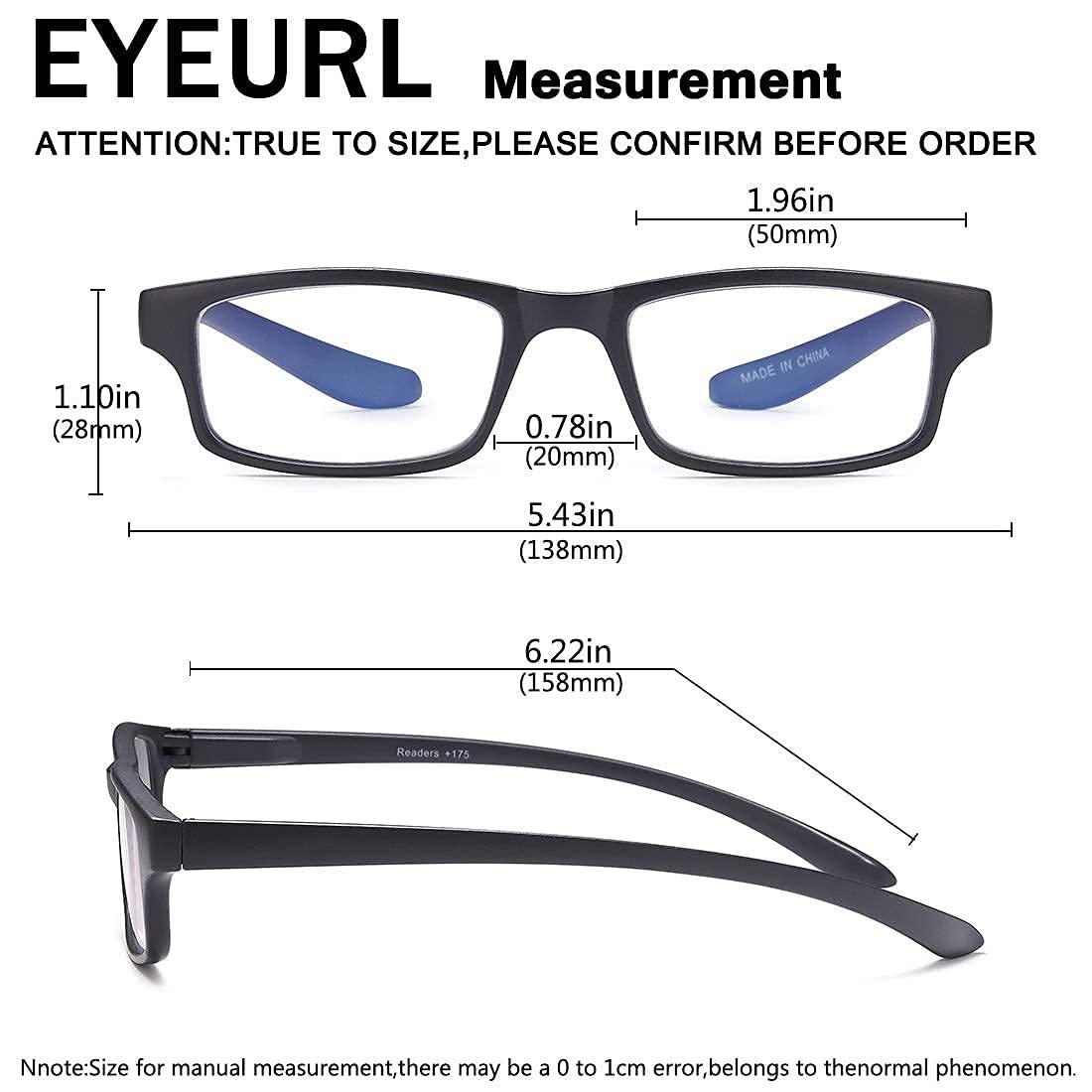 EYEURL EYEURL 2 Pack Reading Glasses for Women Men Neck Hanging Blue Light Blocking Glasses With Spring Hinges Eyeglasses Anti Glare UV Computer Readers Glasses,0.0