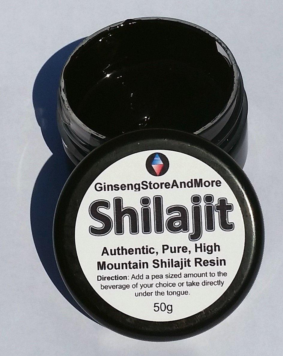 GinsengStoreAndMore Shilajit 500 Servings (50g), Authentic, Pure, High Mountain Shilajit Resin | Amazing Source of Fulvic Acid, Trace Minerals, Boost Energy, Great for Men and Women