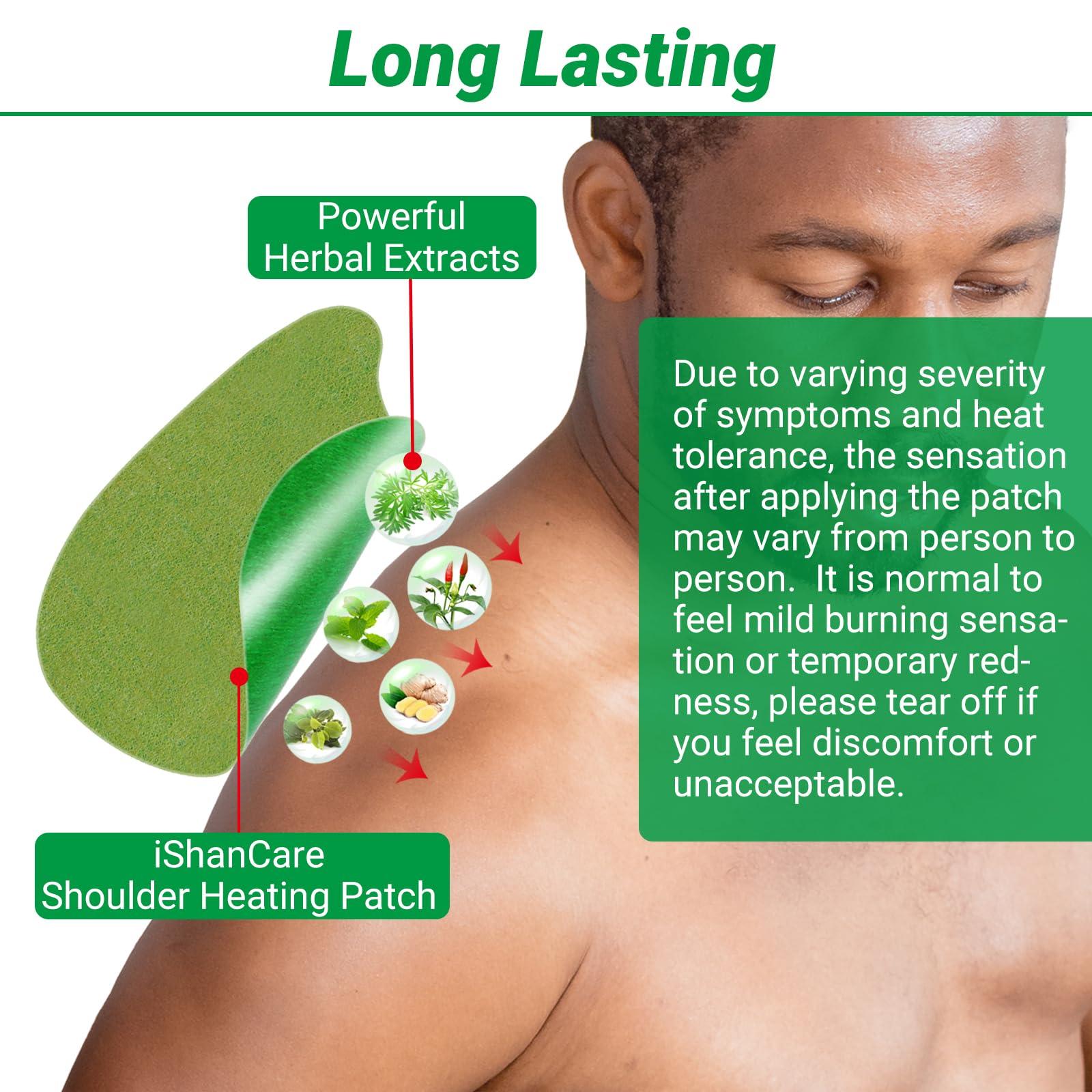 ishancare iShanCare Shoulder Patches - 24 Count Warming Herbal Plaster Maximum Strength Heat Patches, 8 Hours Deep Heating Extra Strength Joint Patch of Shoulder, Knee, Back, Neck