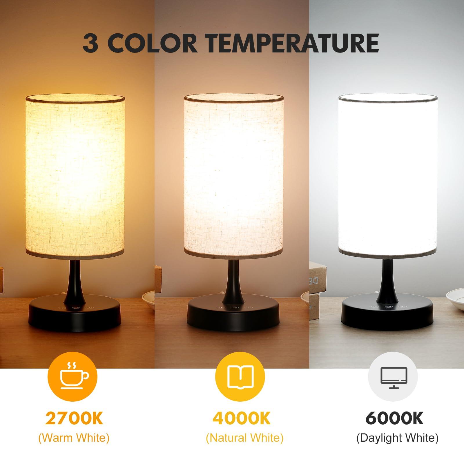 Caromolly Caromolly Light Therapy Lamp, 10000 Lux Lamp with Remote Control, 3 Color Temperature & 4 Brightness Level & Timer, Daylight Lamp for Home, Office, Decoration(Black Base Linen Shade)