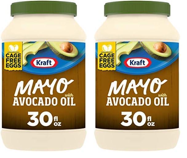 Kraft Kraft Mayo with Avocado Oil Reduced Fat Mayonnaise (30 fl oz Jar) (Pack of 2)