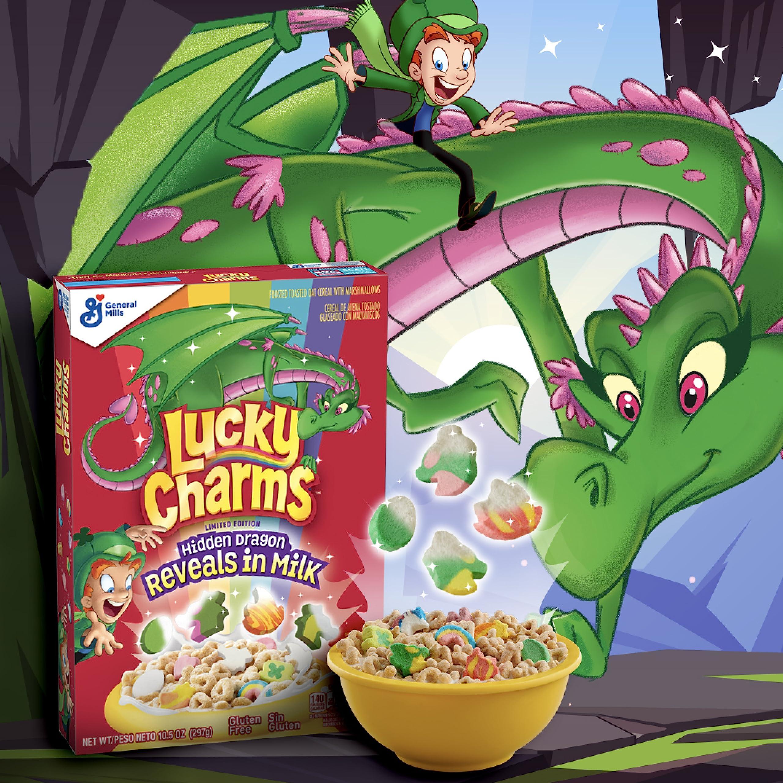 Lucky Charms Lucky Charms Gluten Free Cereal with Marshmallows, Kids Breakfast Cereal with Whole Grain Oats, 10.5 OZ (Pack of 3)