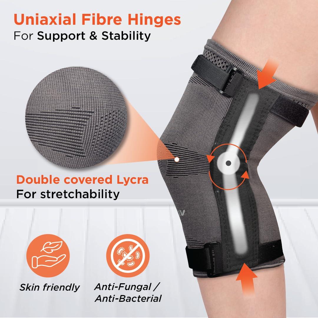 Vissco Vissco Elastic Knee Cap with Hinges Medium (at Knee 36cm)