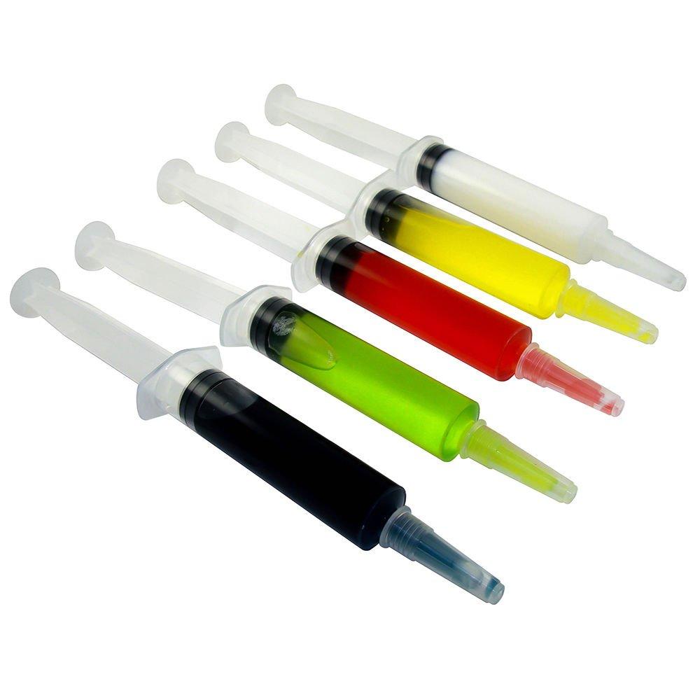 EZ-Inject EZ-Inject 25 Pack Plastic Syringes for Jello Shots 1.5oz - 100% Safe and Reusable Jello Shot Syringes with Caps - Medium Syringe Shots Holiday and Halloween Party Supplies for Adults