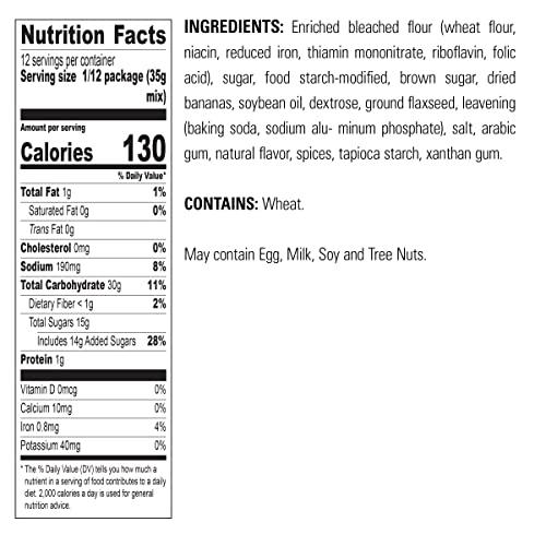 Krusteaz Krusteaz Banana Quick Bread Mix, Made with Real Bananas, 15.0 oz Boxes (Pack of 12)