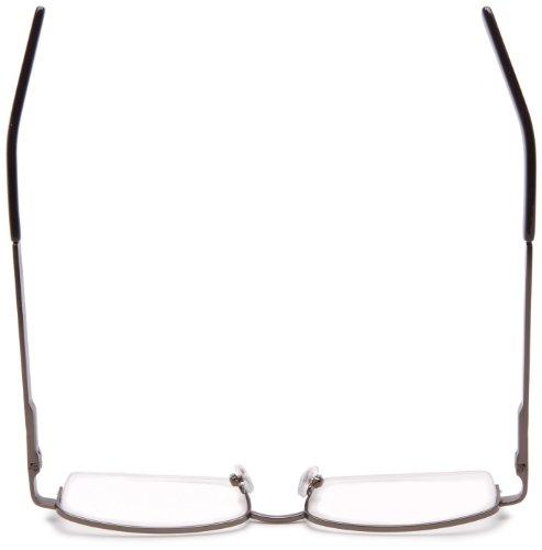Foster Grant Foster Grant Men's Ashton Square Reading Glasses, Satin Gunmetal/Transparent, 54 mm, 1.75