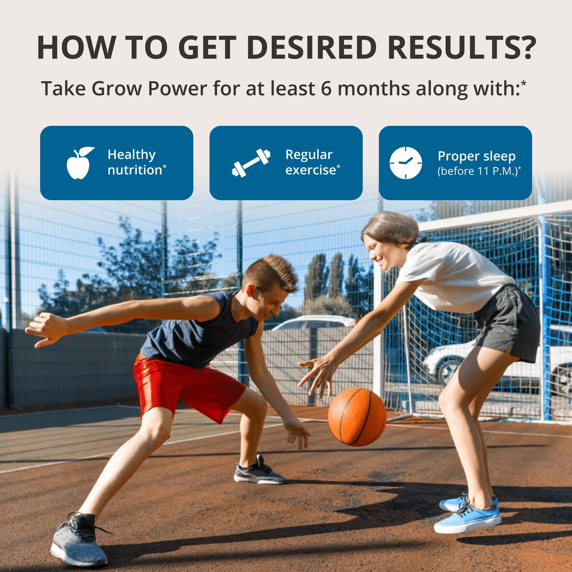 NuBest NuBest Grow Power Height Growth - Powerful Height Supplement for Age 10+ & Teens - Supports Height Growth, Grow Taller with Calcium, Vitamin D3, Phosphorus, Magnesium, Zinc & More - 6 Pack