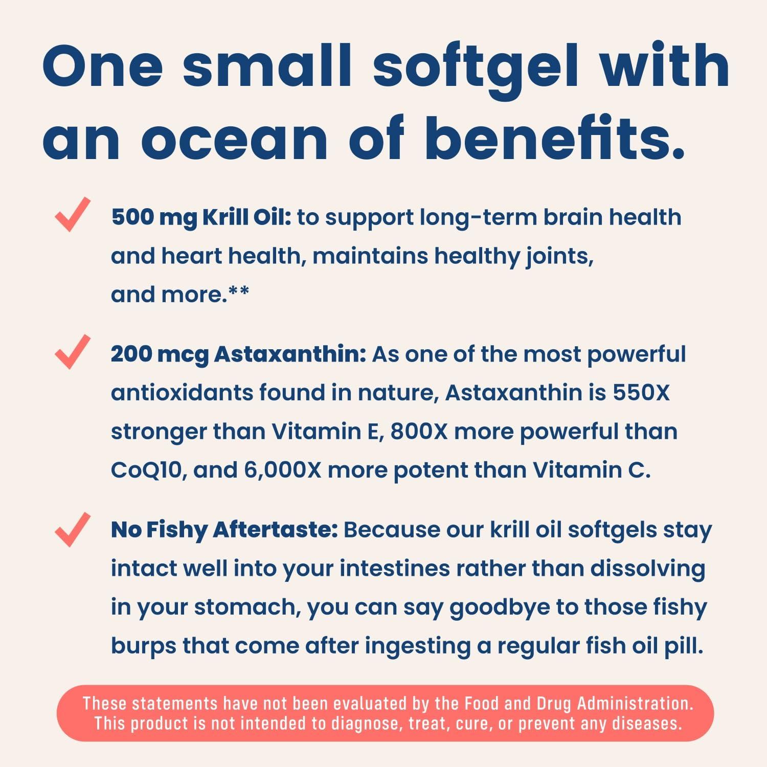 NativePath NativePath: Antarctic Krill Oil - Wild-Caught Krill Omega-3 Fatty Acids with EPA and DHA - 90-Day Supply - Supports Your Joint, Heart, Brain and Immunity - Pure Formula, No Fishy Taste