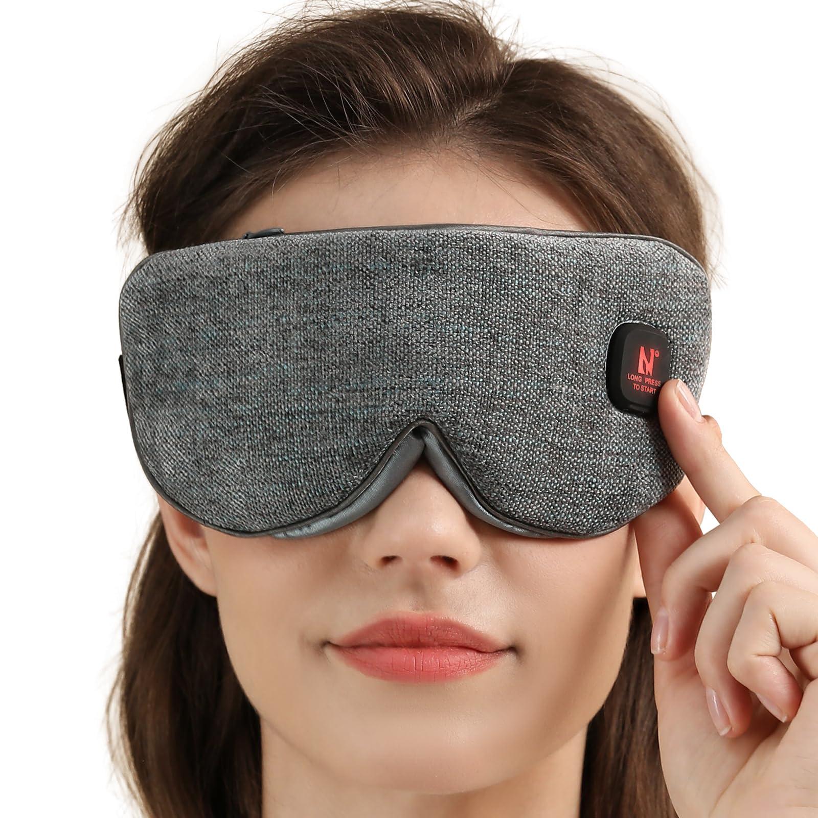 Aroma Season Aroma Season Heated Eye Mask Cordless, Warm Compress for Dry Eyes, Stye. Blepharitis, Chalazion, MGD, Machine Washable Perfect Light Blocking (Grey)
