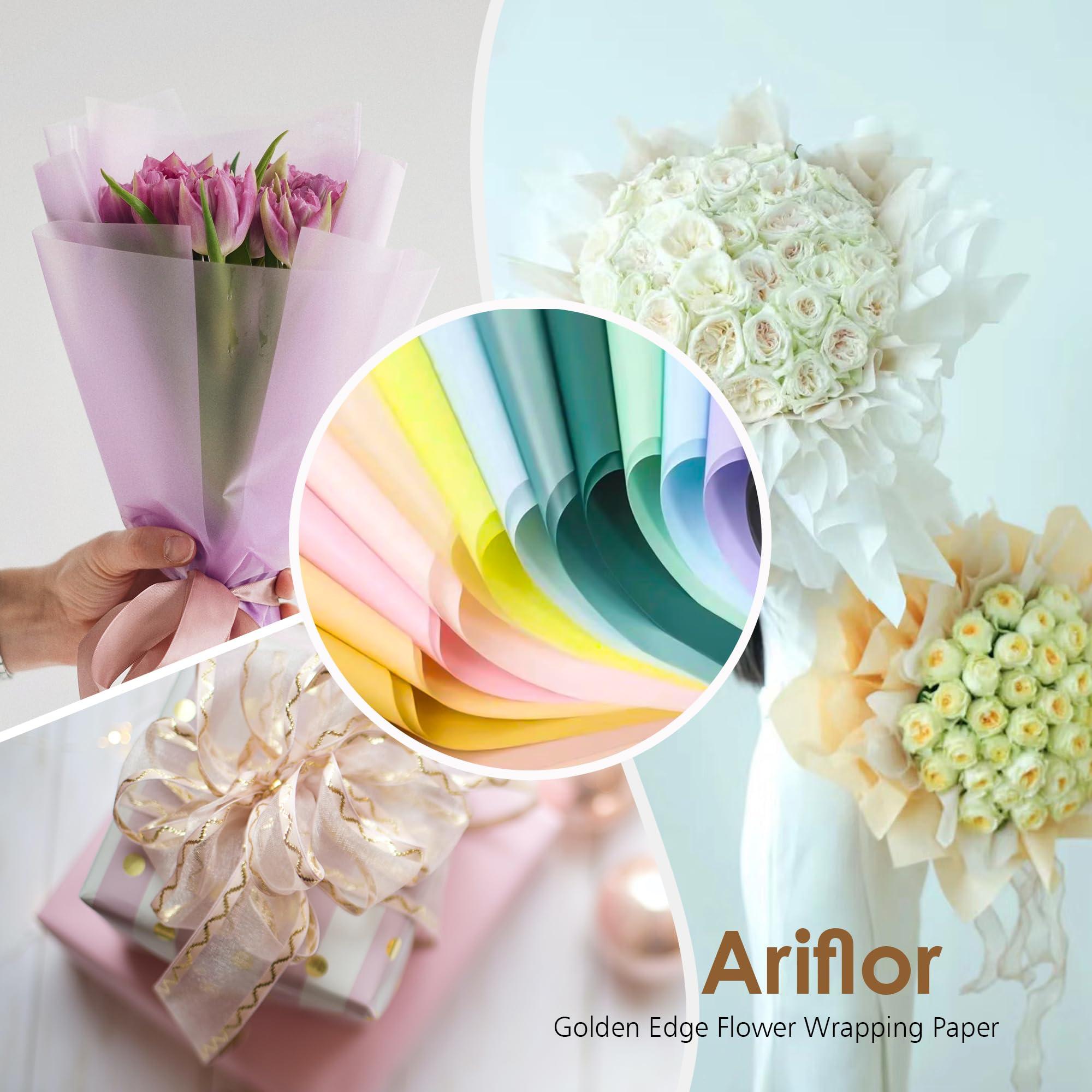 ARIFLOR ARIFLOR 20Sheets Basic Waterproof Flower Bouquet Paper - 30185 PlasticFresh Floral Wrapping Paper, Christmas Gift Packaging, Gift Packaging, DIY Crafts, Florist Bouquet Supplies