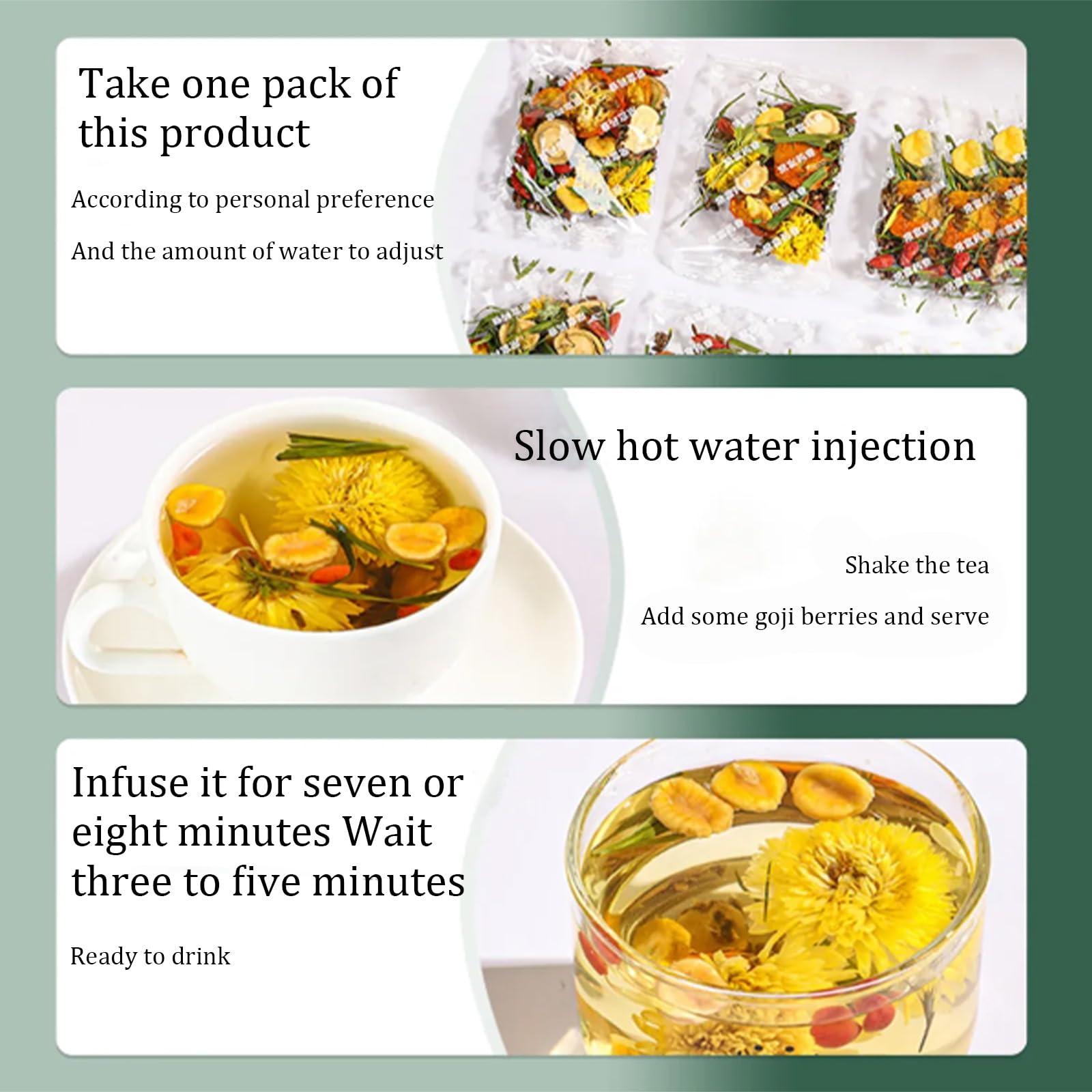 SIRDIKA Dandelion Wolfberry Tea - Supports Kidneys & Liver Health with a Natural Blend of Seven Herbal Ingredients 120g Per Pack