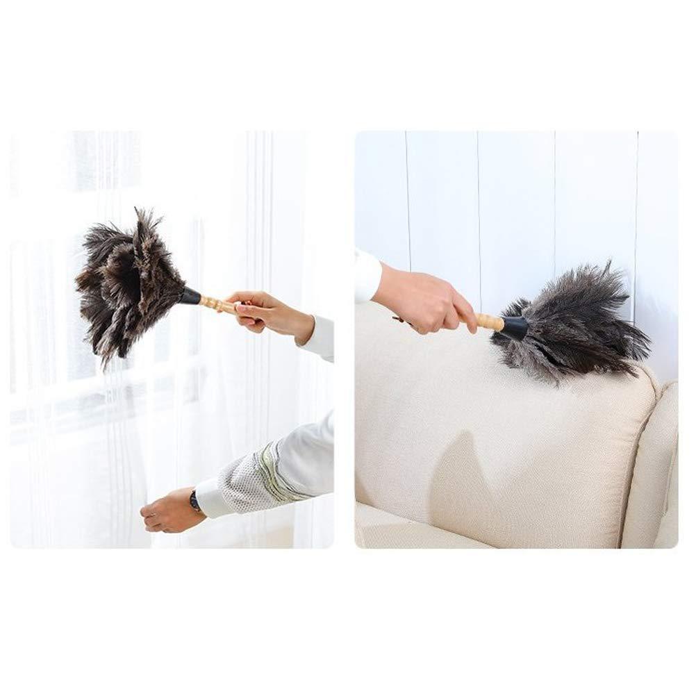 Roexboz Roexboz Feather Duster Washable Soft Duster Antistatic Animal Feather Brush Natural Ostrich Feathers with Long Wooden Handle Feather Duster for House car