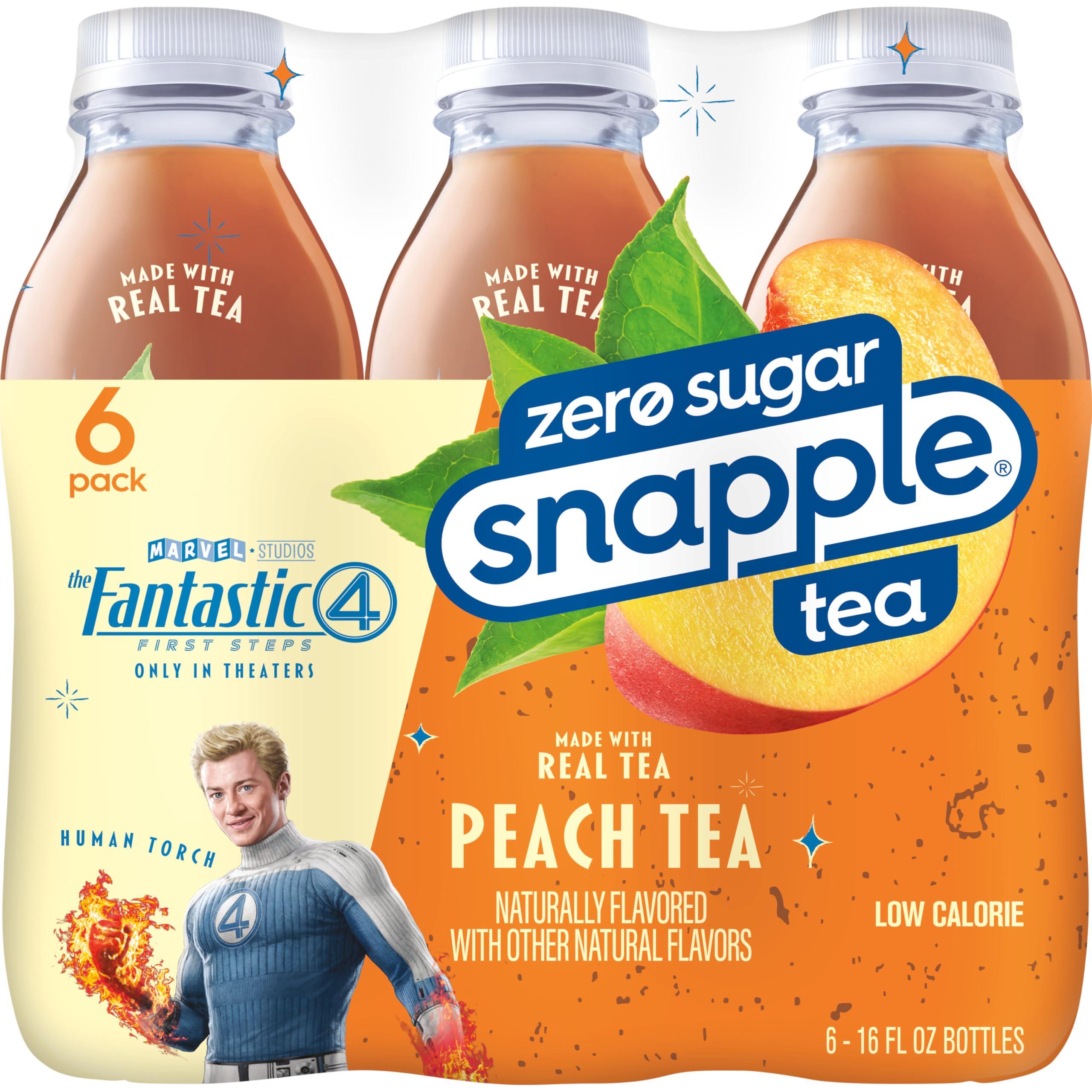 Snapple Snapple Diet Peach Tea, 16 fl oz recycled plastic bottle, 6 pack