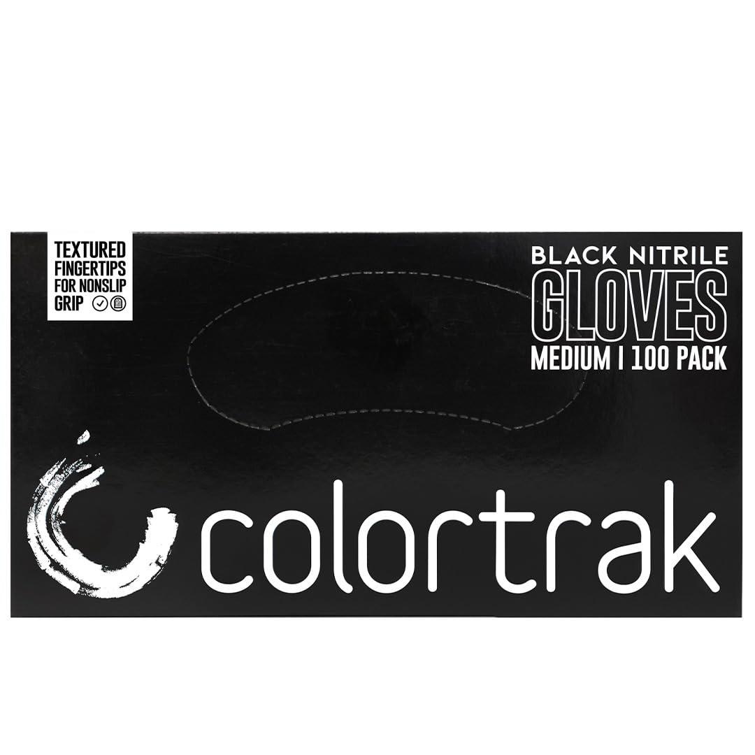 Colortrak Colortrak Luminous Collection Disposable Nitrile Gloves (100 Pack), Black, Small, Single-Use, Allergy-Safe, Latex-Free, Powder-Free, Odor-Free, Textured Finger Tips