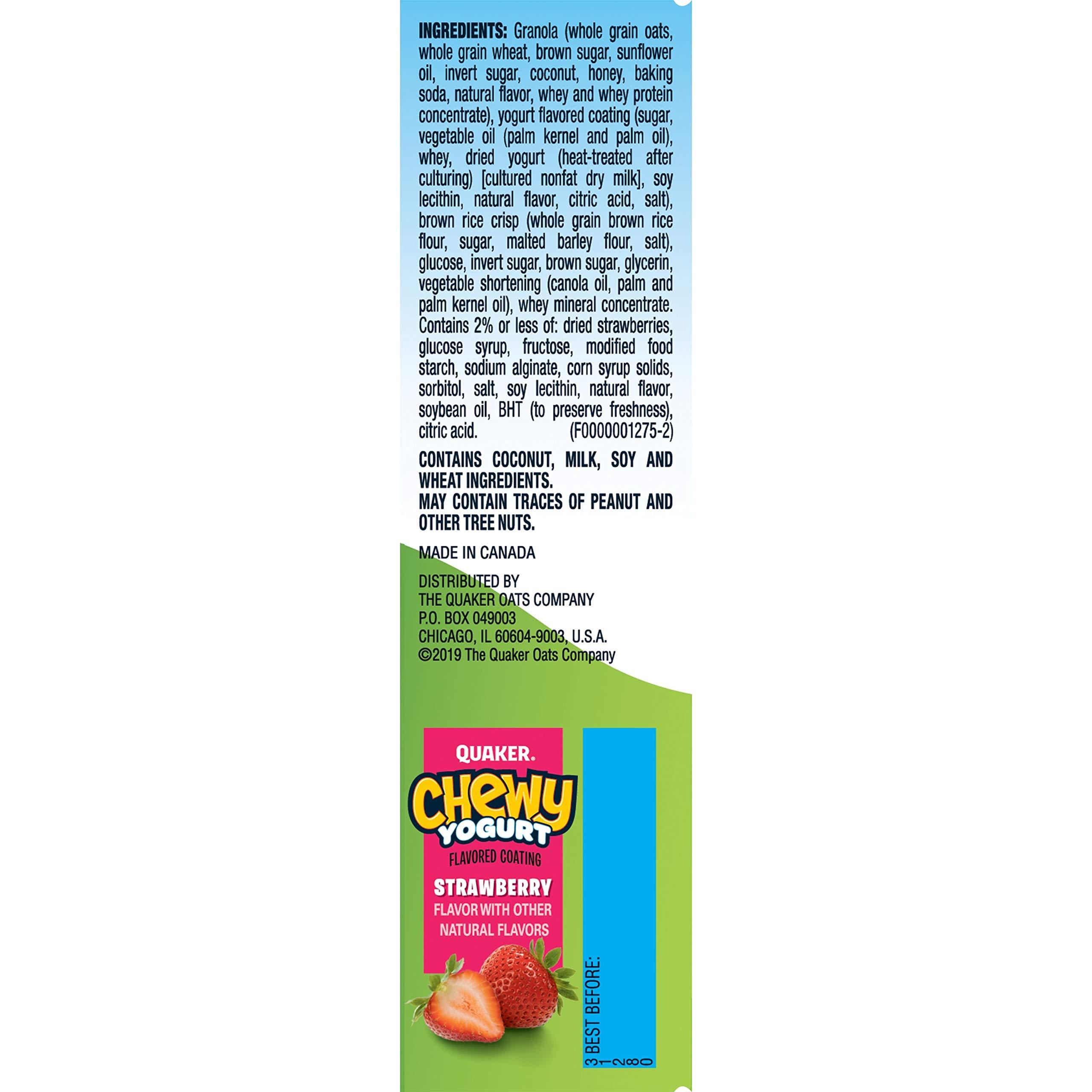 Quaker Quaker Chewy Yogurt Granola Bar, Strawberry 5 Count (Pack of 1)