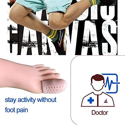 Conpru 16 Pieces Gel Toe Caps for Big Toe, Breathable Silicone Toe Protector, Toe Covers Sleeves with Holes, Protect Toe from Rubbing, Ingrown Toenails, Corns, Blisters and Other Painful Toe Problems