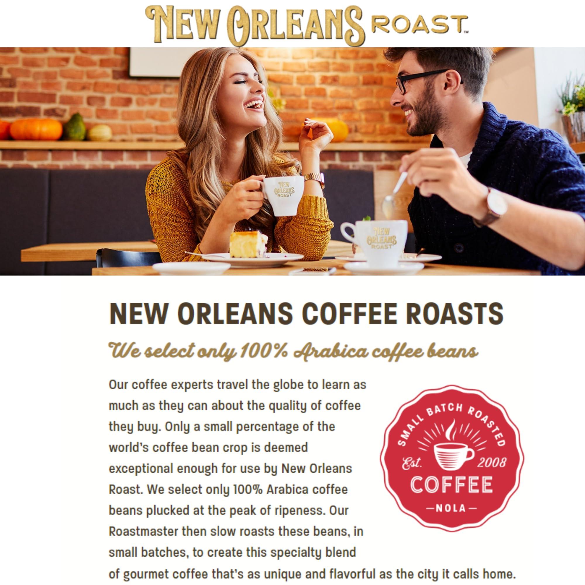 New Orleans Roast New Orleans Roast 100% Pure French Chicory - 12oz (Pack of 6) - Coffee Alternative, Acid Free, Caffeine Free, Dark Roast, Brew Just Like Coffee, Blend Chicory Root with Coffee, Coffee Substitute, Keto (New Resealable Bag)