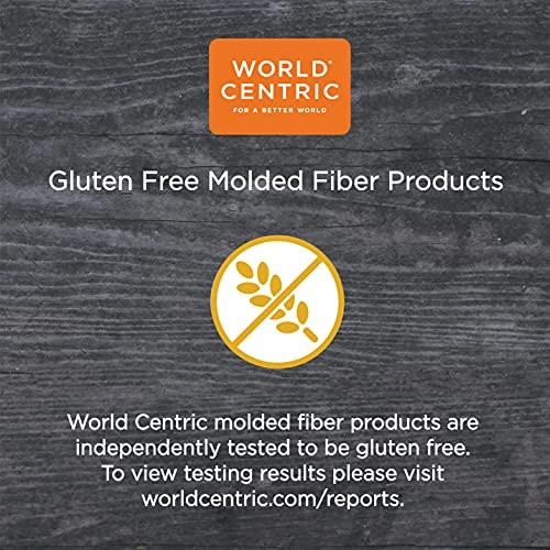 World Centric World Centric Fiber Hinged Containers, Pizza/Flatbread Containers, 6.6 x 13.7 x 1.3, Natural, Paper, 200/Carton
