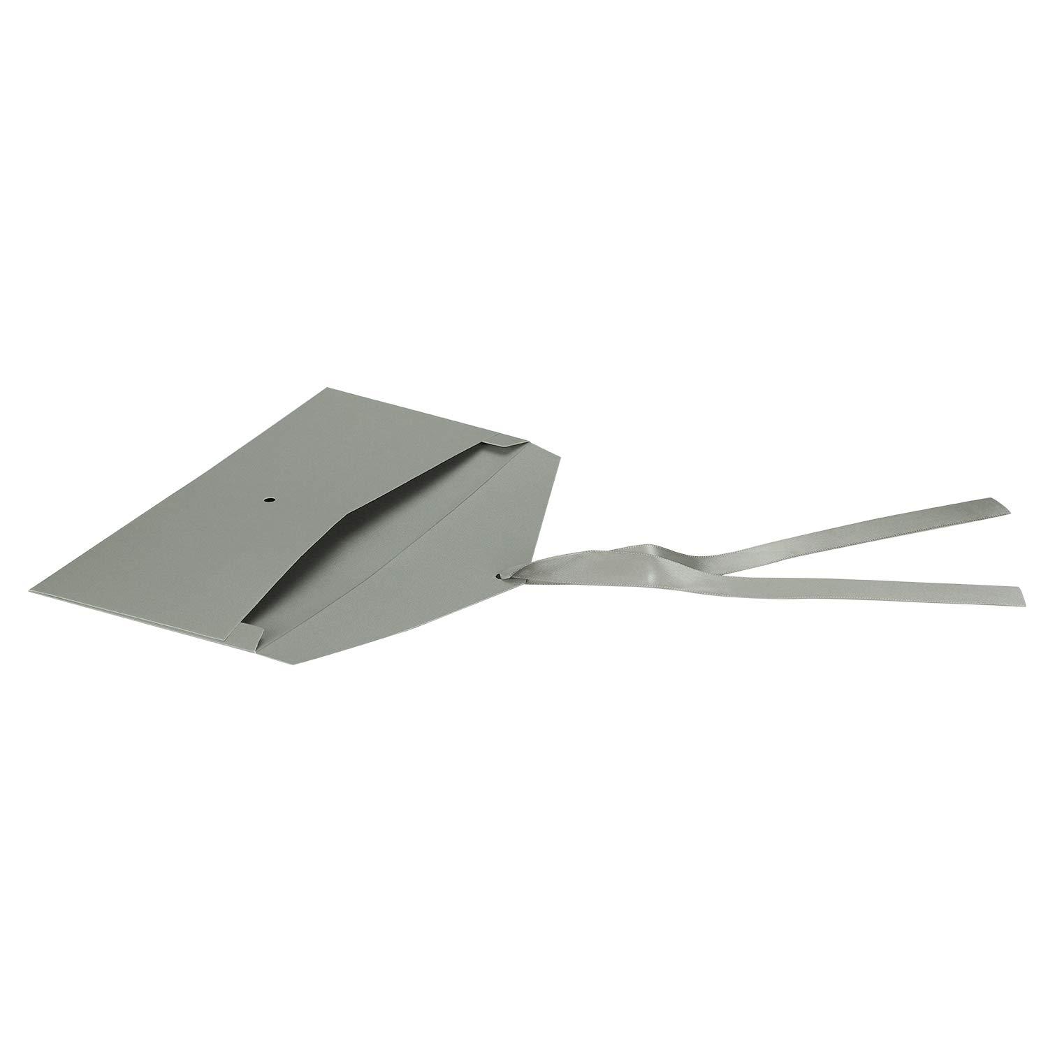 Generic Large Gift Card Envelopes Letters Invitations Greeting Cards Large Envelopes Elegant Business Wedding Envelopes with Bow Ribbon for Note Cards DIY Cards, 4.3\" x 8.6\"