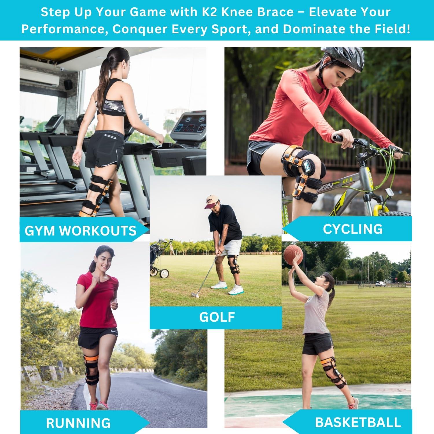 Z ONE Z1 K2 Knee Brace Ideal for Prevention PCL ACL MCL LCL/Meniscus Tear/OA/Arthritis/Osteoarthritis/Ligament Tear/Running/Sports Injury/Joint Pain/Offloader ~ Men ~ Women (S7)