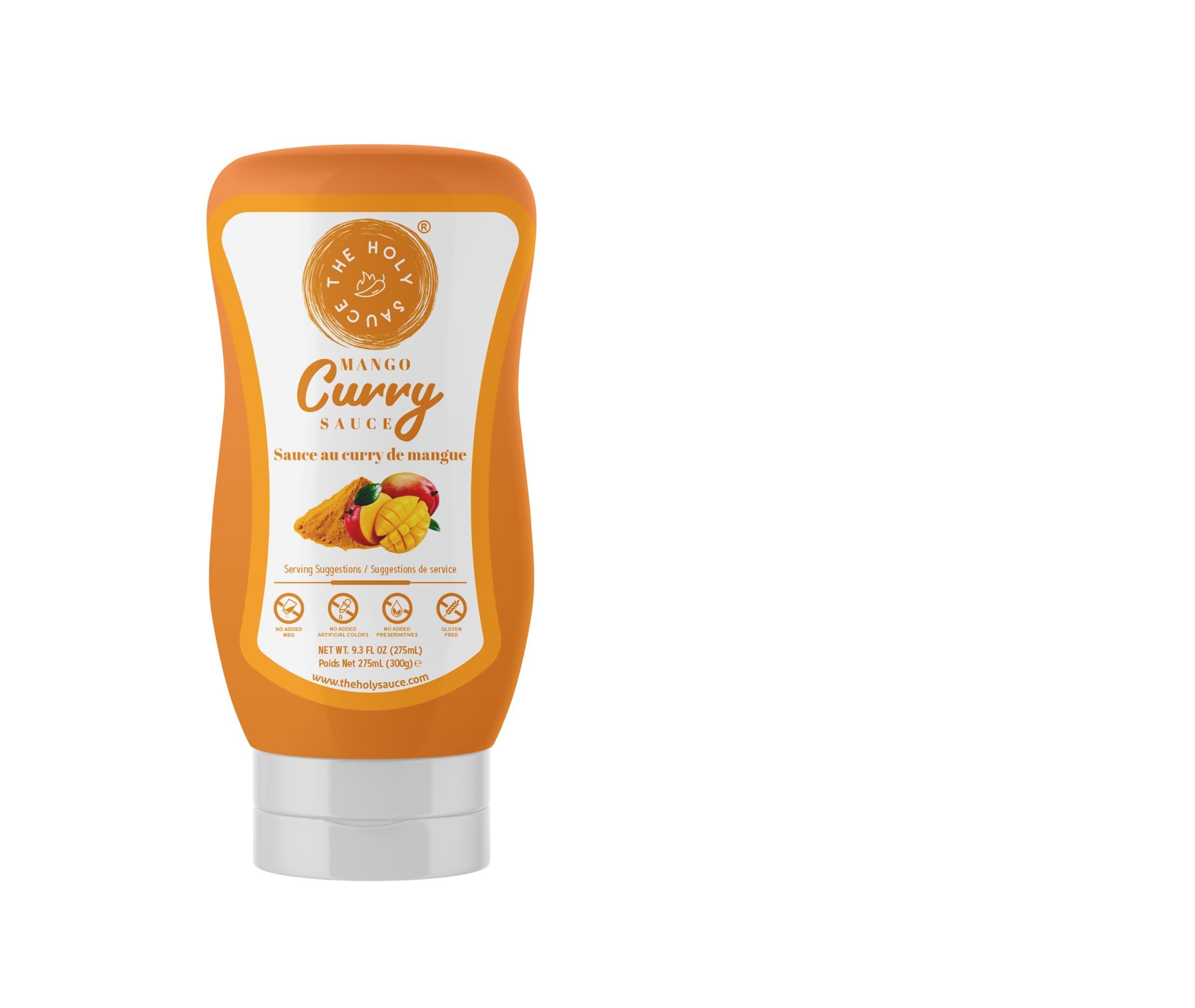 The Holy Sauce Sweet & Spicy Mango Curry Sauce - Authentic Indian Flavor! 275ml - Perfect for Chicken, Veggies, & Naan