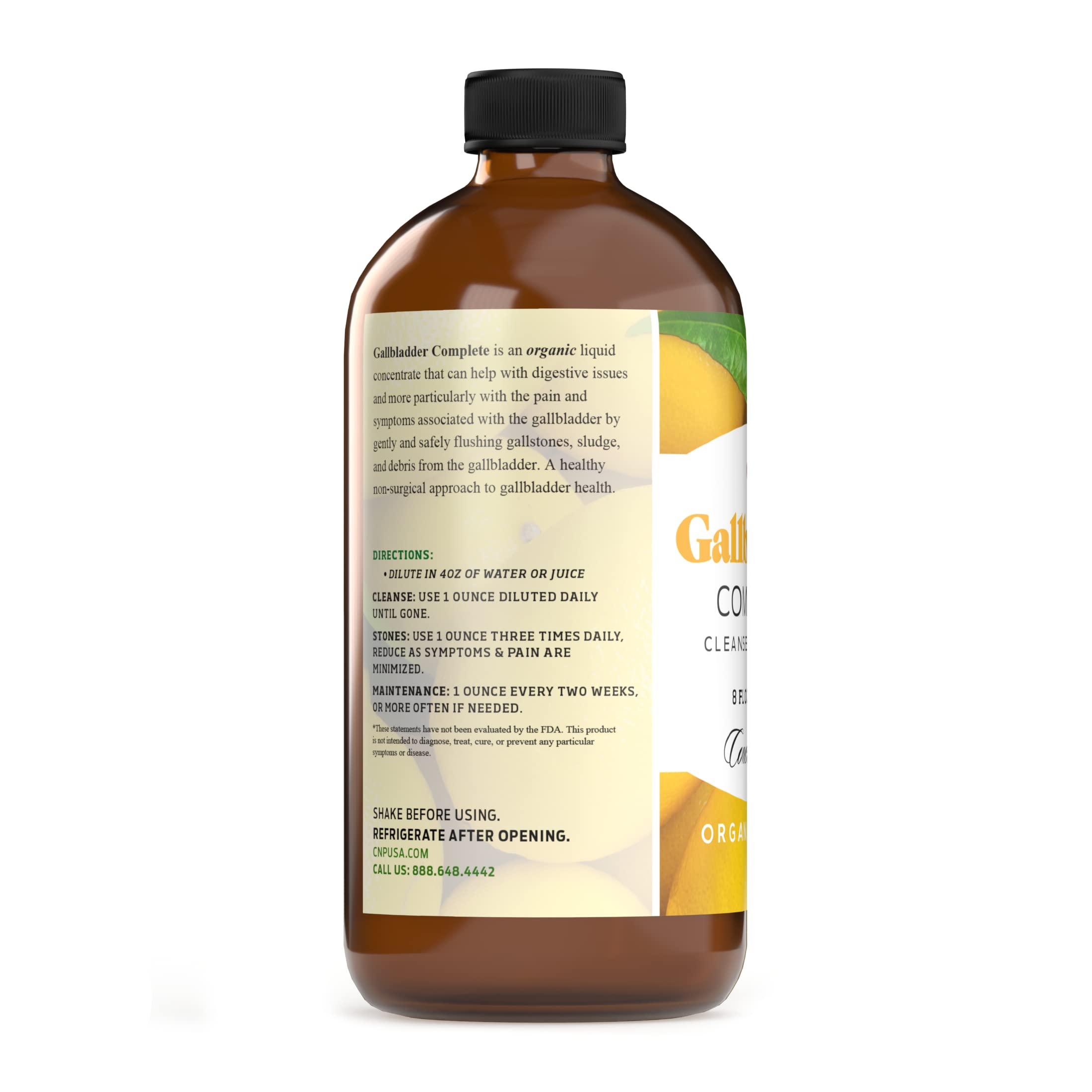 Complete Natural Products Gallbladder Complete 8oz Organic Liquid Concentrate - Digestive Vinegar Bitters Supplement
