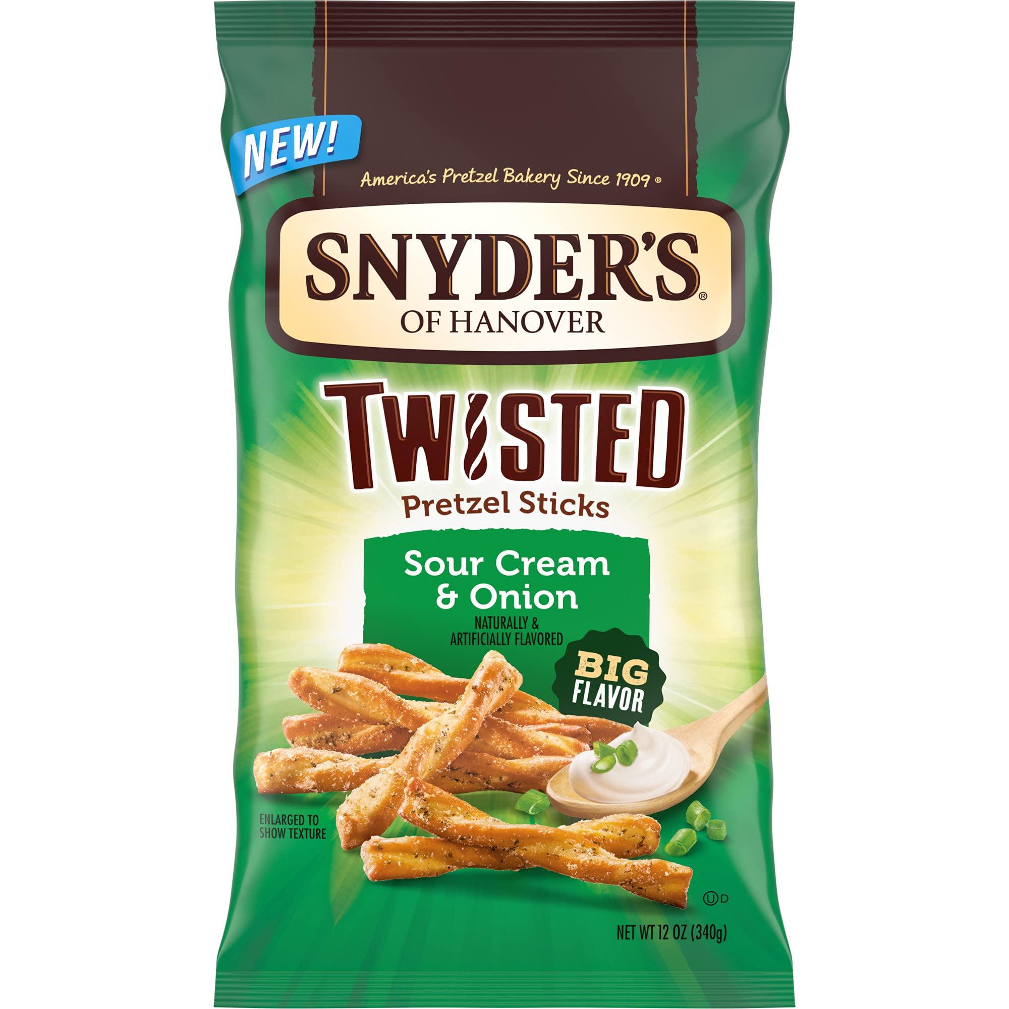 Snyder's Snyder\'s Sour Cream & Onion Twisted Pretzels 12oz (Bag of 4)