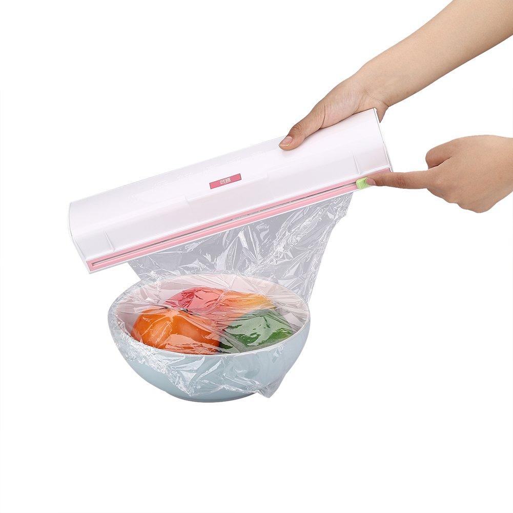 Lazmin Cling Film Cutter, Plastic Food Wrap Dispenser, Wrap Cutter Foil and Cling Film Cutte Storage Kitchen, Made of ABS Material, Non