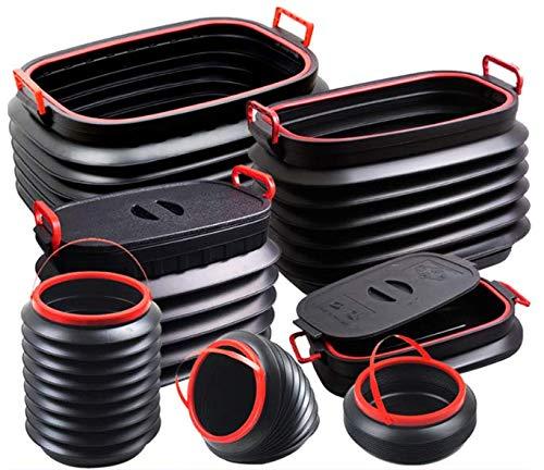 Nicoman Nicoman Camping Fishing Folding Basket Collapsible Washing Bucket Car Bin Boot Organiser 4 Litre