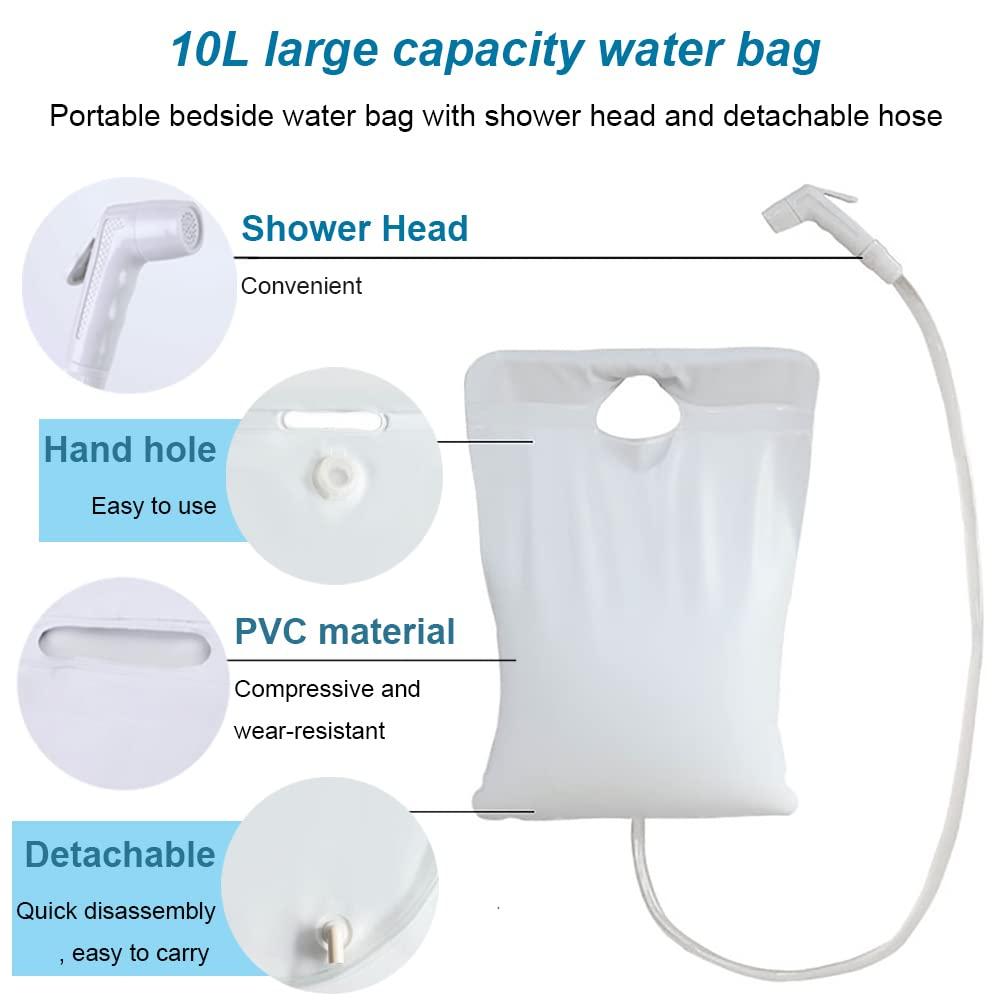 Pctaicge Medical Inflatable Tub, Portable Shower Bath Basin Kit, Portable Bathtub Adult Disabled, Patients, Seniors, Handicapped, Inflatable Bath Tub Bed Bathing with Pillow