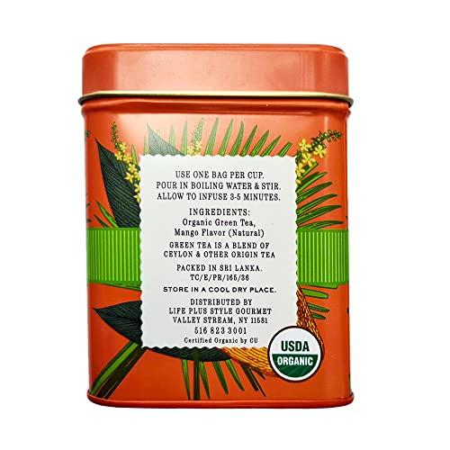 The secret garden The Secret Garden Organic Mango Green Tea 50 tea bags (USDA ORGANIC)
