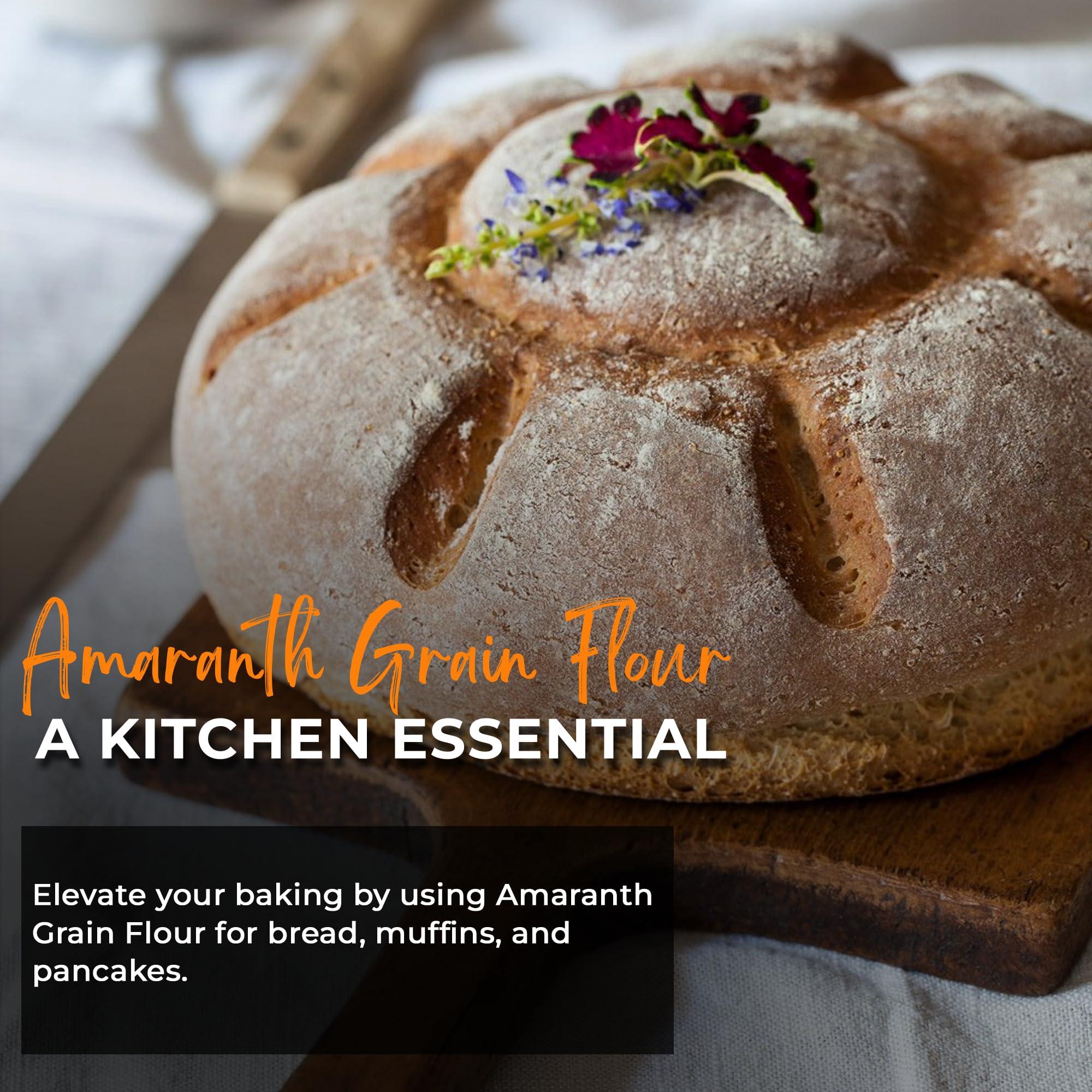 NY Spice Shop NY SPICE SHOP Amaranth Grain Flour - Rajgira Atta - Perfect for Baked & Non-Baked Goods - Nutrient Rich Superfood - Good Source of Complete Protein 3 Pound