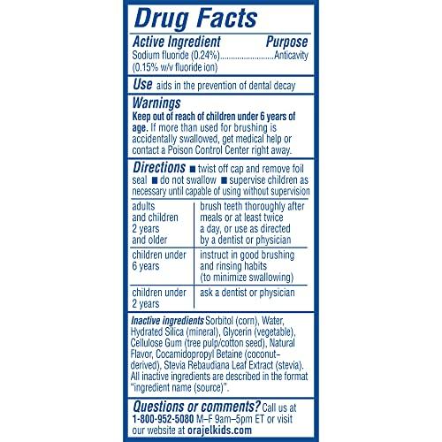 Orajel Orajel Kids Paw Patrol Anti-Cavity Fluoride Toothpaste, Natural Fruity Bubble Flavor, 4.2oz Tube