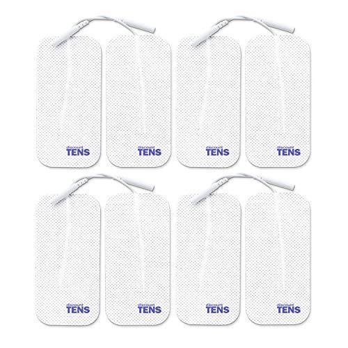 Discount TENS TENS Electrodes, Value Wired Replacement Pads for TENS Units, 8 TENS Unit Electrodes (2in x 4in, 8 Pack) Discount TENS Brand