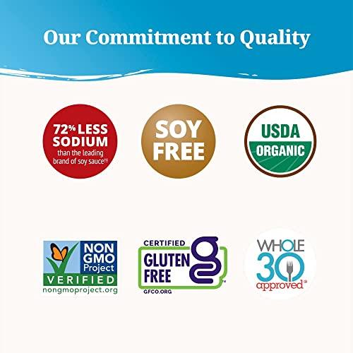 COCONUT SECRET Coconut Secret, Organic Liquid Coconut Aminos, 8 fl oz (pack of 3), All-Purpose Seasoning Sauce & Marinade, Soy-Free Soy Sauce Alternative, Low Sodium, Low Glycemic, Vegan & Gluten Free Stir Fry Sauce