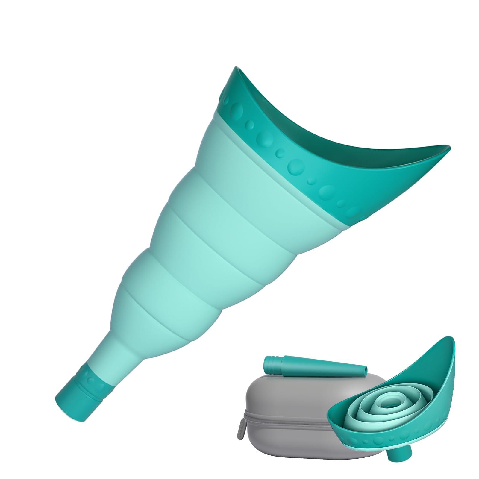 TRIPTIPS TRIPTIPS Pee Conch Foldable Female Urinal Device Portable Urinal for Women She Pee Cup for Women, Pee Funnel for Women Travel Stand to Pee Womens Urinal Funnel with Tube Case