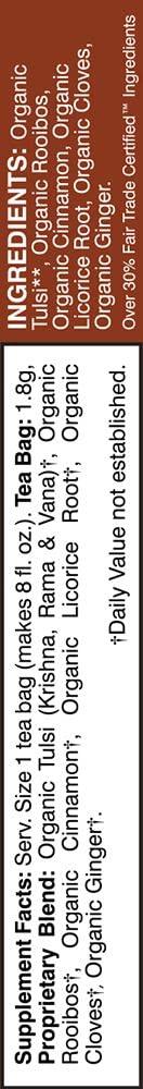 Davidson's Davidson\'s Organics, Tulsi Rooibos Chai, 8-count Tea Bags, Pack of 12