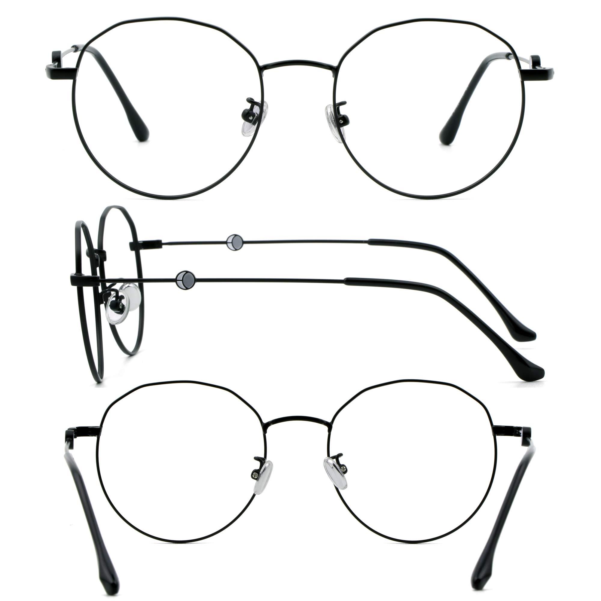 VisionGlobal VisionGlobal Blue Light Blocking Glasses for Computer Reading or Gaming, UV 400 Anti Glare Lenses Help Reduce Eye Strain and Fatigue, Men and Women Frame x4.50 Magnification