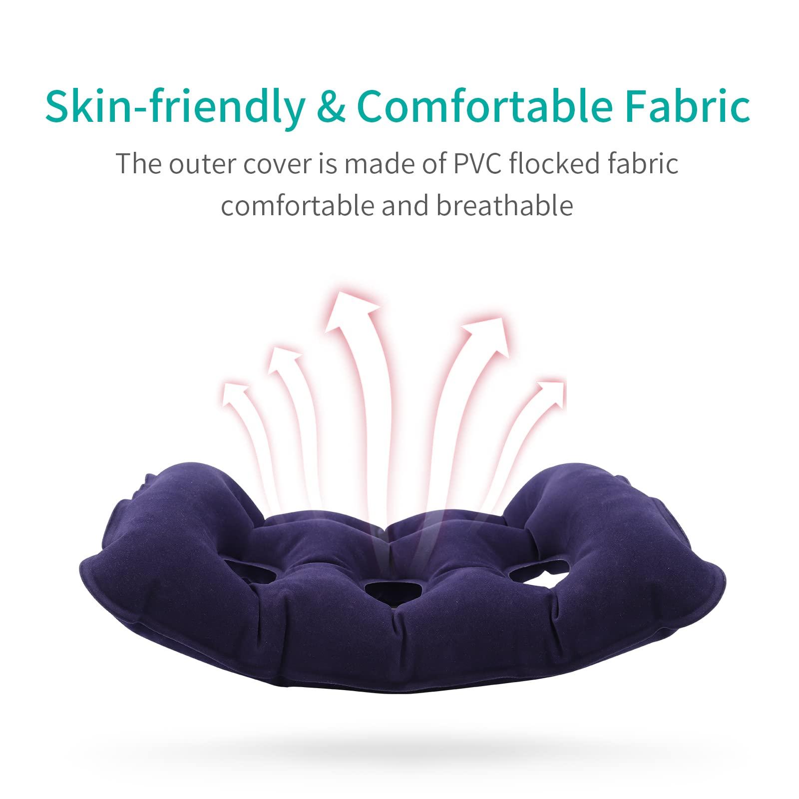 lefeke Inflatable Waffle Cushion for Pressure Sores,Bed Sore Cushions for Butt for Elderly, Pressure Sore Cushions for Sitting in Recliner,Suitable for Bedridden Disabled, BreathableComfortPain Relife