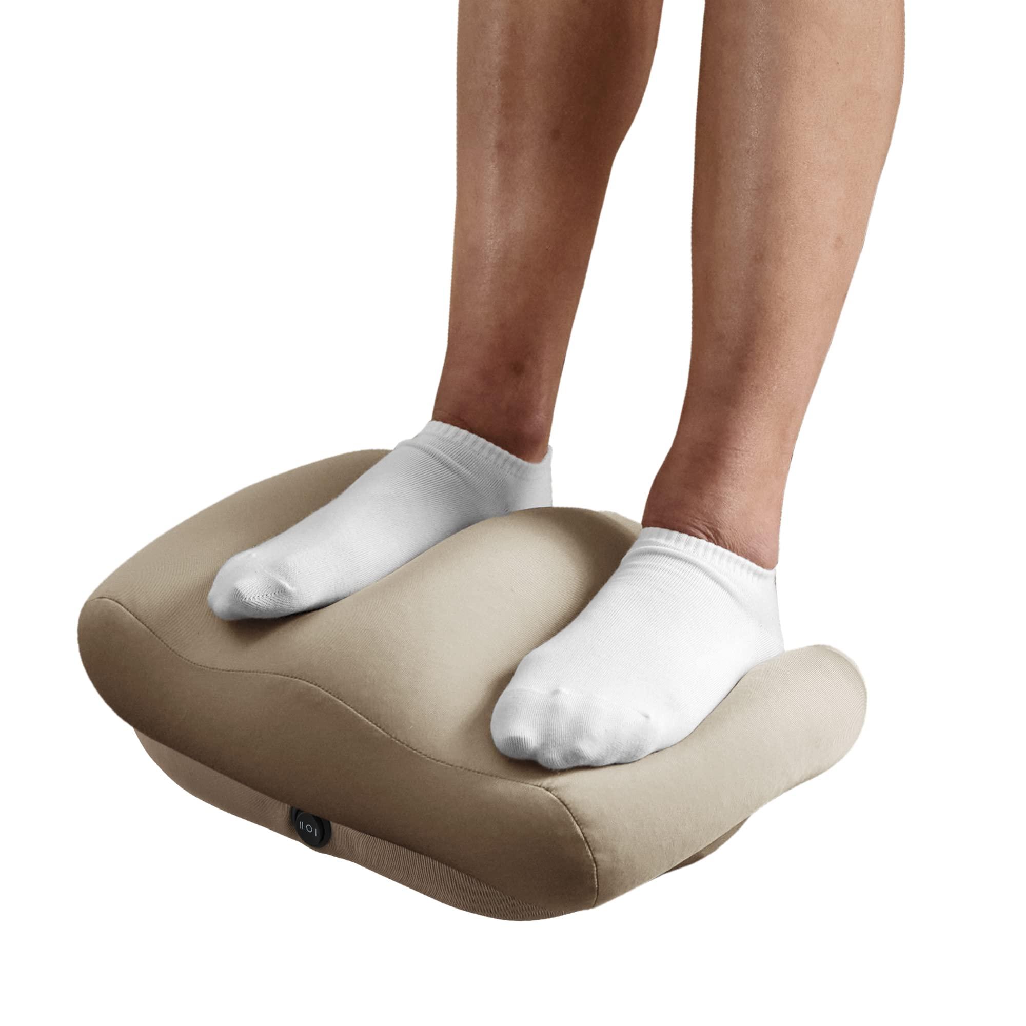 Homedics Homedics Comfy Footrest Massager, Soothes Tired Feet and Toes, Invigorating Vibrations, Beanbag-Style Cushion, Soft Pedestal, Total-Foot Relaxation, One-Switch Controls, for Home or Office